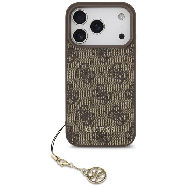 Guess 4G Charms Collection MagSafe case for iPhone 17 Pro - brown 1