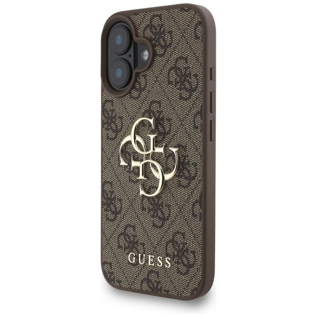 Guess 4G Strap 4G Classic Logo Case for iPhone 16 - Brown 2