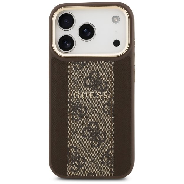 Guess 4G Stripe MagSafe case for iPhone 17 Pro - brown 2