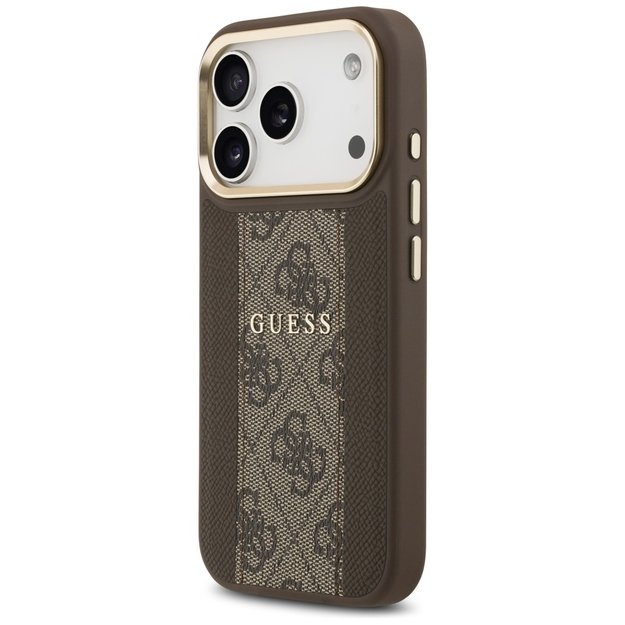 Guess 4G Stripe MagSafe case for iPhone 17 Pro - brown 1