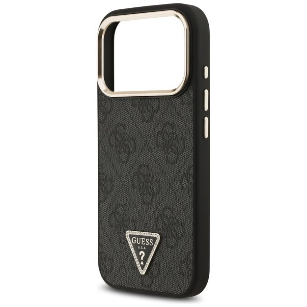 Guess 4G Triangle Logo MagSafe Case for iPhone 17 Pro - Black and Gold 5