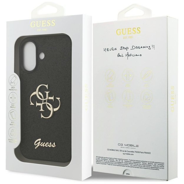 Guess Fixed Glitter Big 4G case for iPhone 17 - black 7