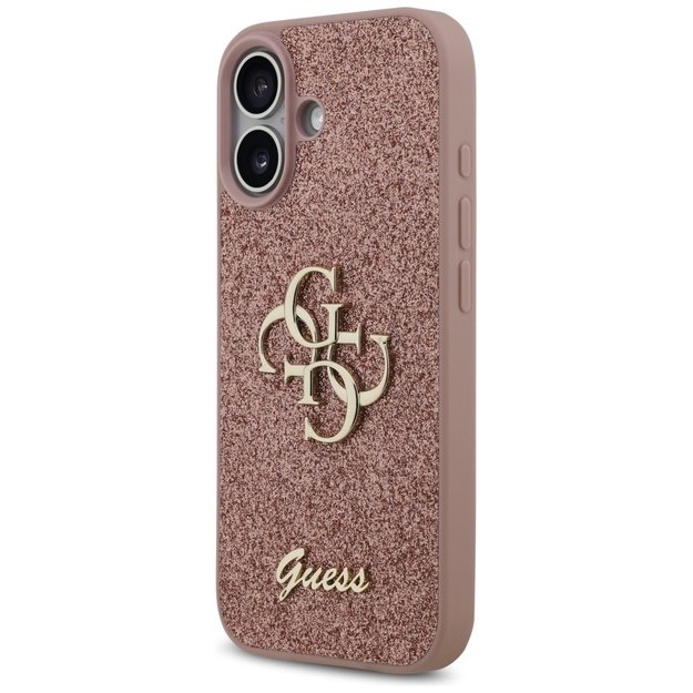 Guess Fixed Glitter Big 4G Case for iPhone 17 - Pink 1