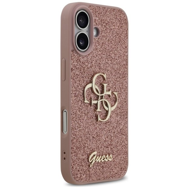 Guess Fixed Glitter Big 4G Case for iPhone 17 - Pink 3