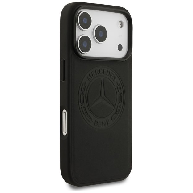 Mercedes Leather Vintage Logo MagSafe Case for iPhone 17 Pro - Black 3