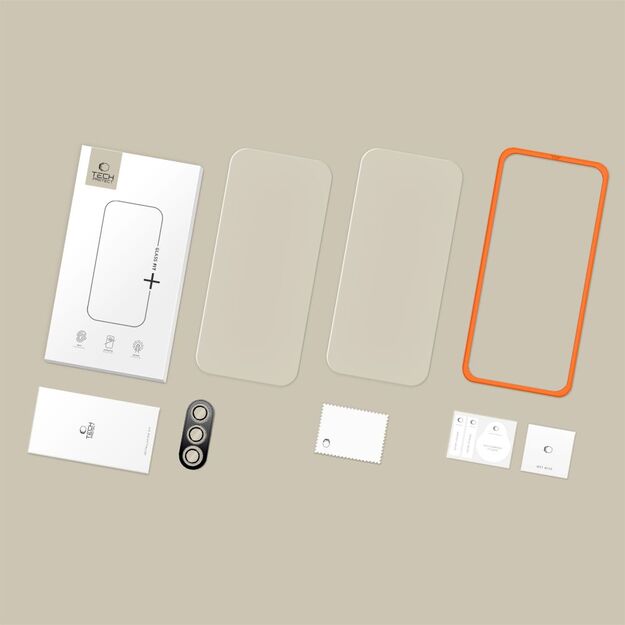 Tech-Protect Easy Set+ 3-pack tempered glass for Samsung Galaxy S25 FE - transparent 7