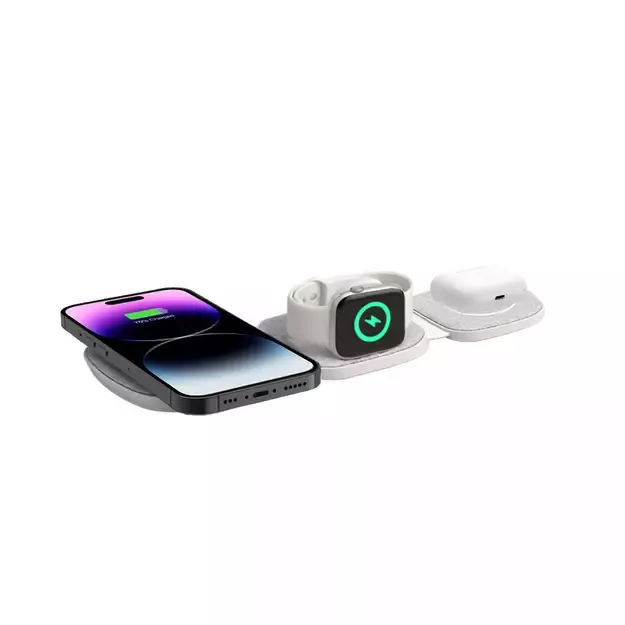Tech-Protect QI15W-A32 3-in-1 Inductive Charger with MagSafe for Smartphone / Apple Watch / AirPods - Gray 7