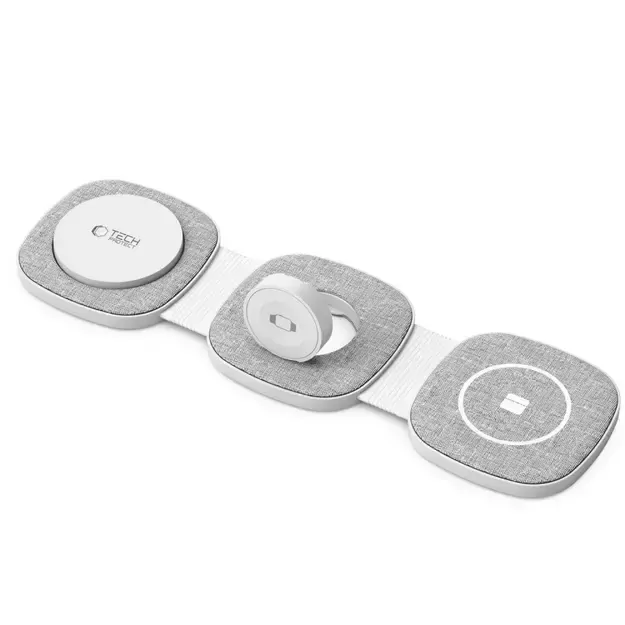 Tech-Protect QI15W-A32 3-in-1 Inductive Charger with MagSafe for Smartphone / Apple Watch / AirPods - Gray 8