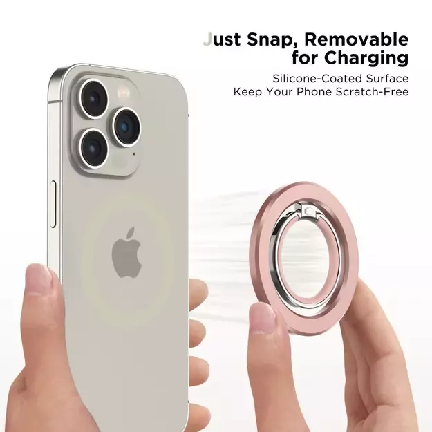 Tech-Protect MMR300 magnetic holder/ring with MagSafe - pink 1