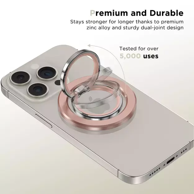 Tech-Protect MMR300 magnetic holder/ring with MagSafe - pink 3