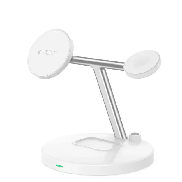 Tech-Protect QI15W-A35 3-in-1 Inductive Charger with MagSafe for Phone / AirPods / Apple Watch - White 3