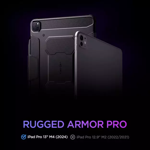 Spigen Rugged Armor Pro Case for iPad Pro 13&quot  2024 - Black 27