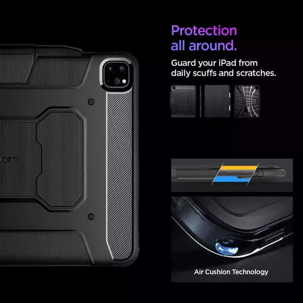 Spigen Rugged Armor Pro Case for iPad Pro 13&quot  2024 - Black 29
