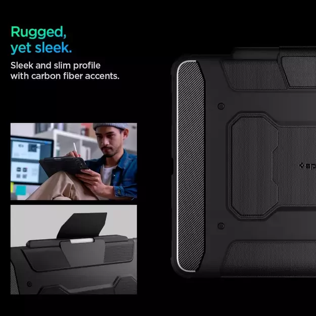 Spigen Rugged Armor Pro Case for iPad Pro 13&quot  2024 - Black 28