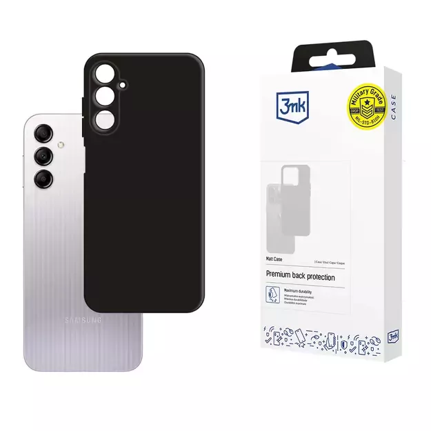 3mk Matt Case for Samsung Galaxy A14 - black