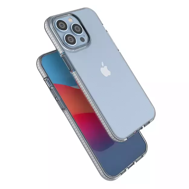 Spring Case case for iPhone 14 Pro Max silicone cover with frame black 6