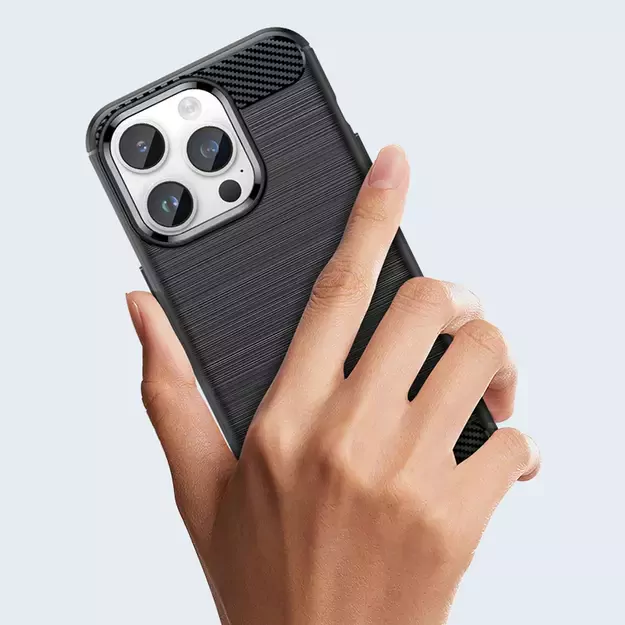 Carbon Case iPhone 14 Pro flexible gel back cover black 26