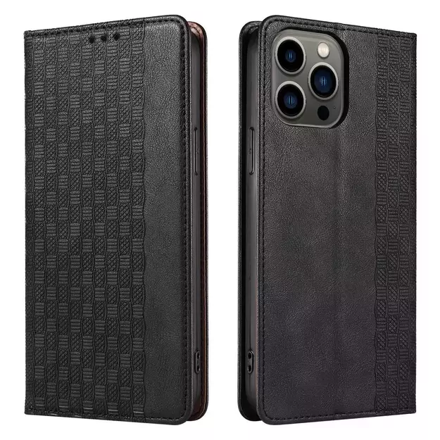 Magnet Strap Case for iPhone 14 Flip Wallet Mini Lanyard Stand Black 18