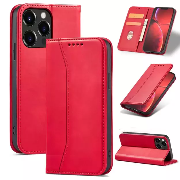 Magnet Fancy Case case for iPhone 14 Plus flip cover wallet stand red 25