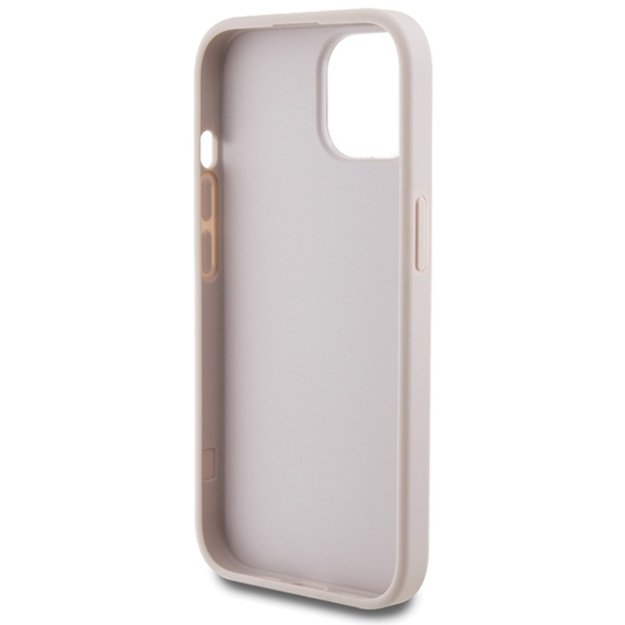 Guess 4G Metal Gold Logo case for iPhone 15 - pink 6