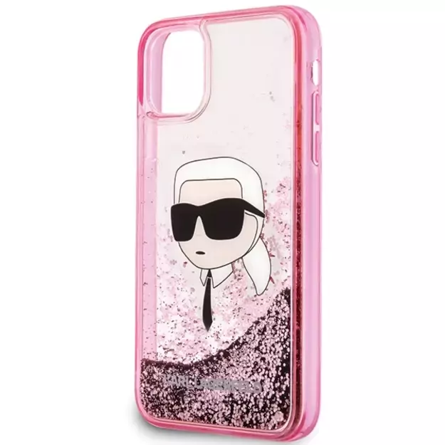 Karl Lagerfeld Glitter Karl Head iPhone 11/XR Case - Pink 2