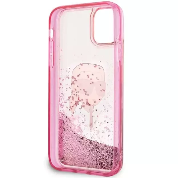 Karl Lagerfeld Glitter Karl Head iPhone 11/XR Case - Pink 5