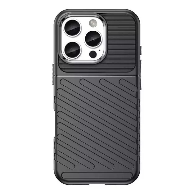 Thunder Case for iPhone 16 Pro Silicone Case - Black 4