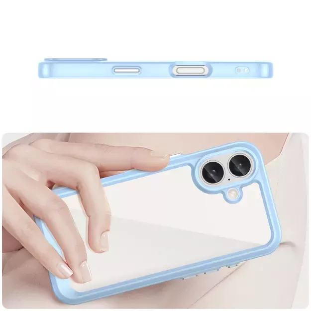 Outer Space Case with Gel Frame for iPhone 16 - Blue 10