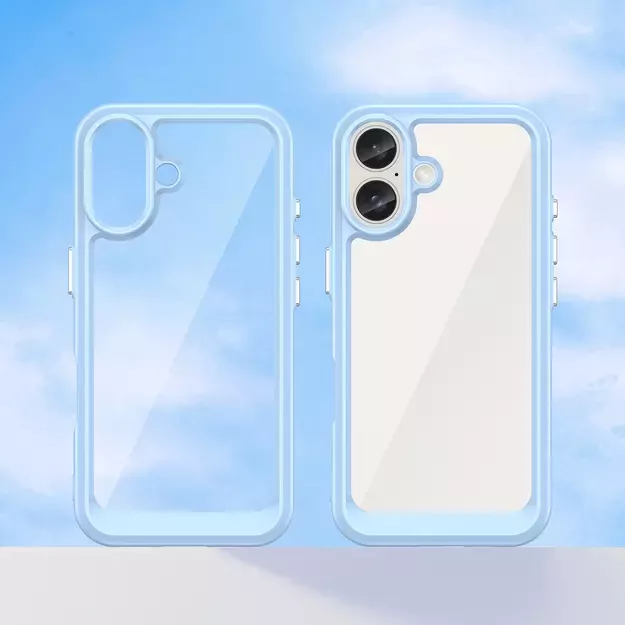 Outer Space Case with Gel Frame for iPhone 16 - Blue 14