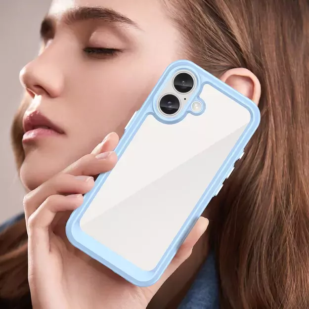 Outer Space Case with Gel Frame for iPhone 16 - Blue 13