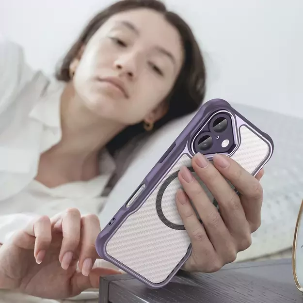 Leading Series MagSafe Silicone Case for iPhone 16 - Purple 6