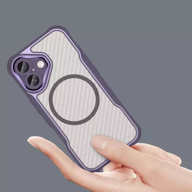 Leading Series MagSafe Silicone Case for iPhone 16 - Purple 4