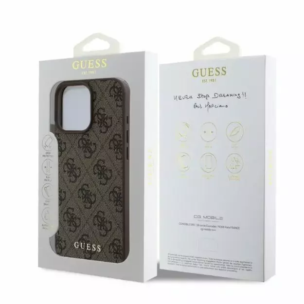 Guess 4G Classic iPhone 16 Pro Case - Brown 3