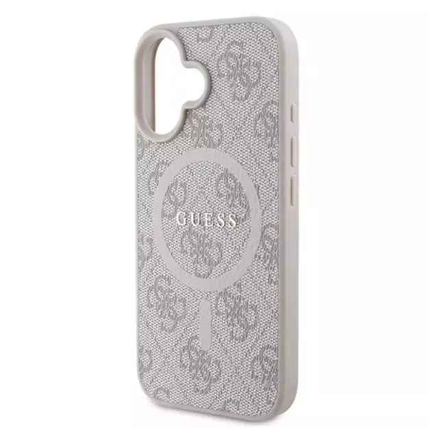 Guess 4G Ring Classic Logo MagSafe iPhone 16 Plus Case - Pink 5