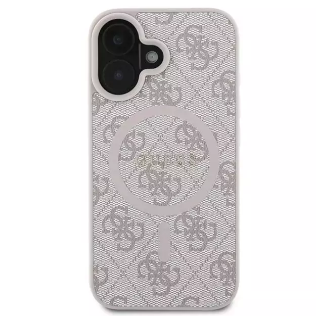 Guess 4G Ring Classic Logo MagSafe iPhone 16 Plus Case - Pink 2
