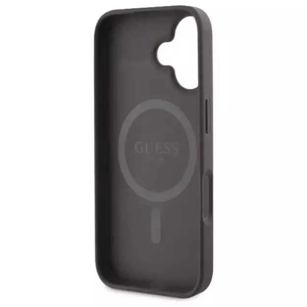 Guess 4G Ring Classic Logo MagSafe iPhone 16 Case - Brown 6