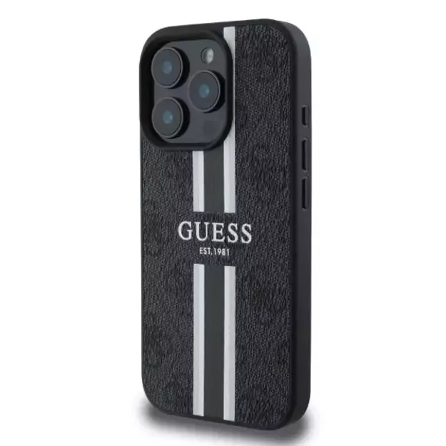 Guess 4G Printed Stripes MagSafe case for iPhone 16 Pro Max - black 7