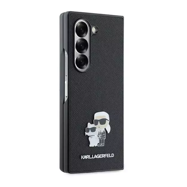 Karl Lagerfeld Saffiano Metal Pin Case for Samsung Galaxy Z Fold 6 - Black 4