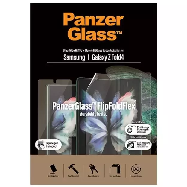 PanzerGlass Classic Fit Ultra-Wide Anti-Bacterial Tempered Glass for Samsung Galaxy Z Fold4 2