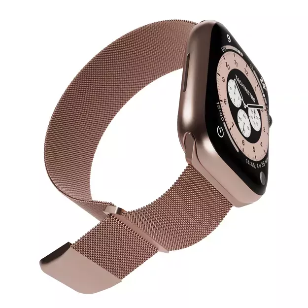 Puro Milanese Stainless Steel Apple Watch Band 38/40/41mm - Pink 3