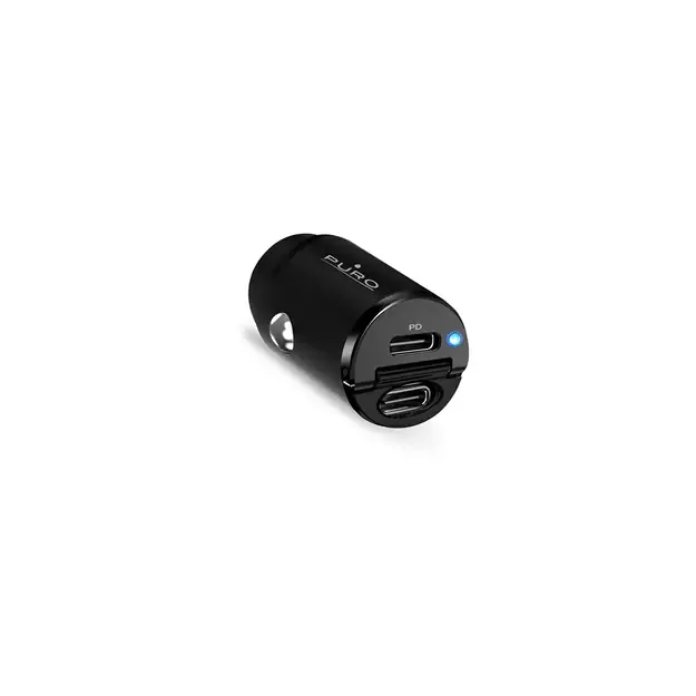 Puro Mini 30W Power Delivery 2 x USB-C Car Charger - Black 2