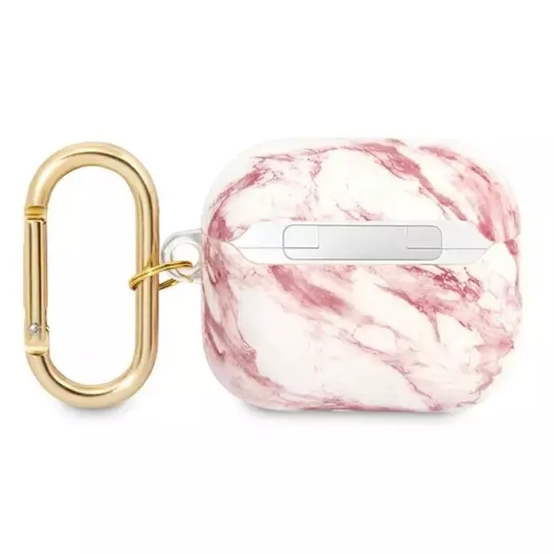 Guess GUA3HCHMAP AirPods 3 cover pink/pink Marble Strap Collection 1