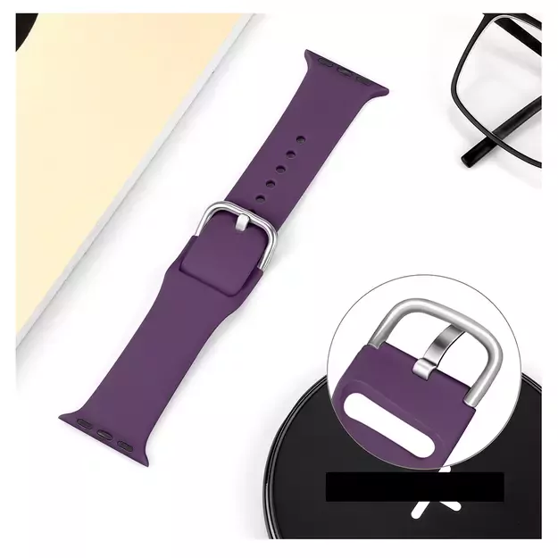 Silicone Strap APS for Apple Watch 38/40/41mm Strap Watchband - Red 2