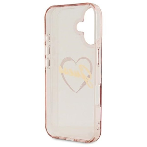 Guess IML Heart iPhone 16 Case - Pink 4