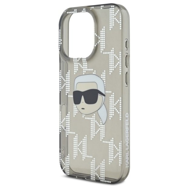 Karl Lagerfeld IML Karl Head Electroplated Case for iPhone 16 Pro Max - Black 5