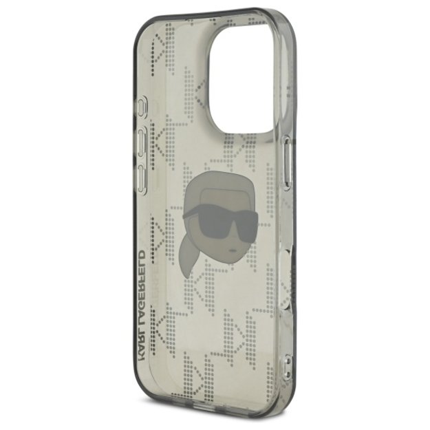 Karl Lagerfeld IML Karl Head Electroplated Case for iPhone 16 Pro Max - Black 6
