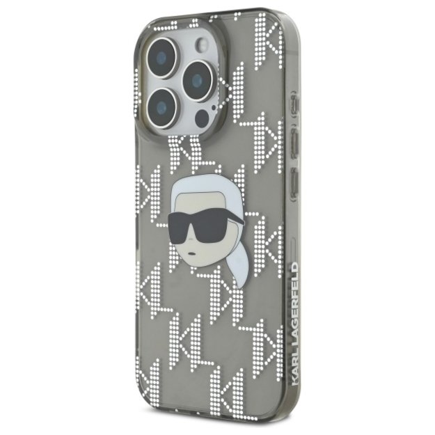 Karl Lagerfeld IML Karl Head Electroplated Case for iPhone 16 Pro Max - Black 1
