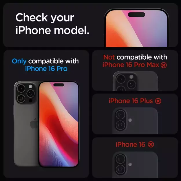 Spigen Glas.tR EZ Fit tempered glass for iPhone 16 Pro - 2 pcs. 11