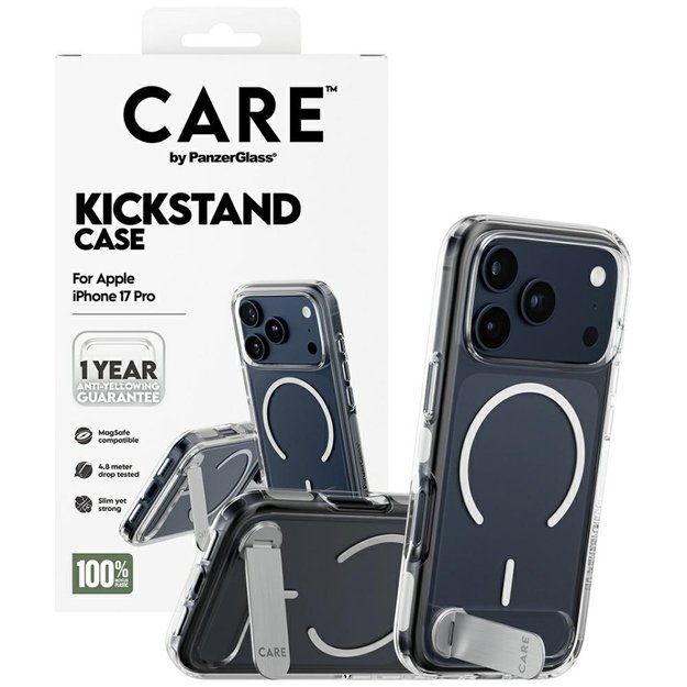 CARE by PanzerGlass Feature Case w. Kickstand MagSafe for iPhone 17 Pro - Clear 3