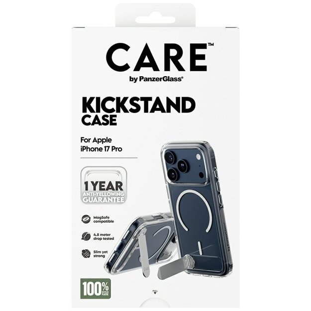 CARE by PanzerGlass Feature Case w. Kickstand MagSafe for iPhone 17 Pro - Clear 4